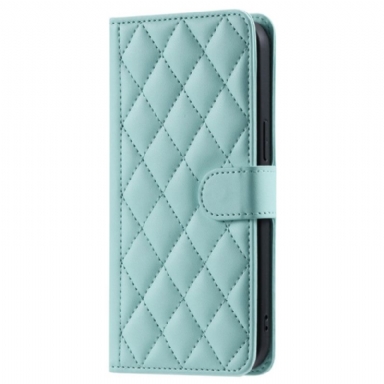 Fodral För Xiaomi Redmi Note 14 5g Quiltad Med Axelrem Och Rem