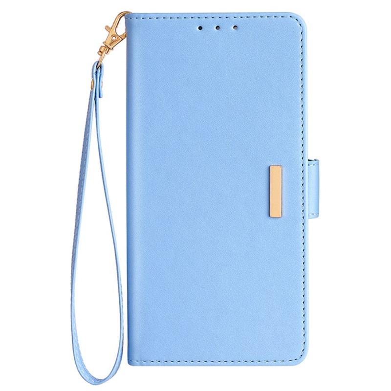 Fodral För Xiaomi Redmi Note 14 5g Rfid-blockerande Teknik Guldfärgat Spänne