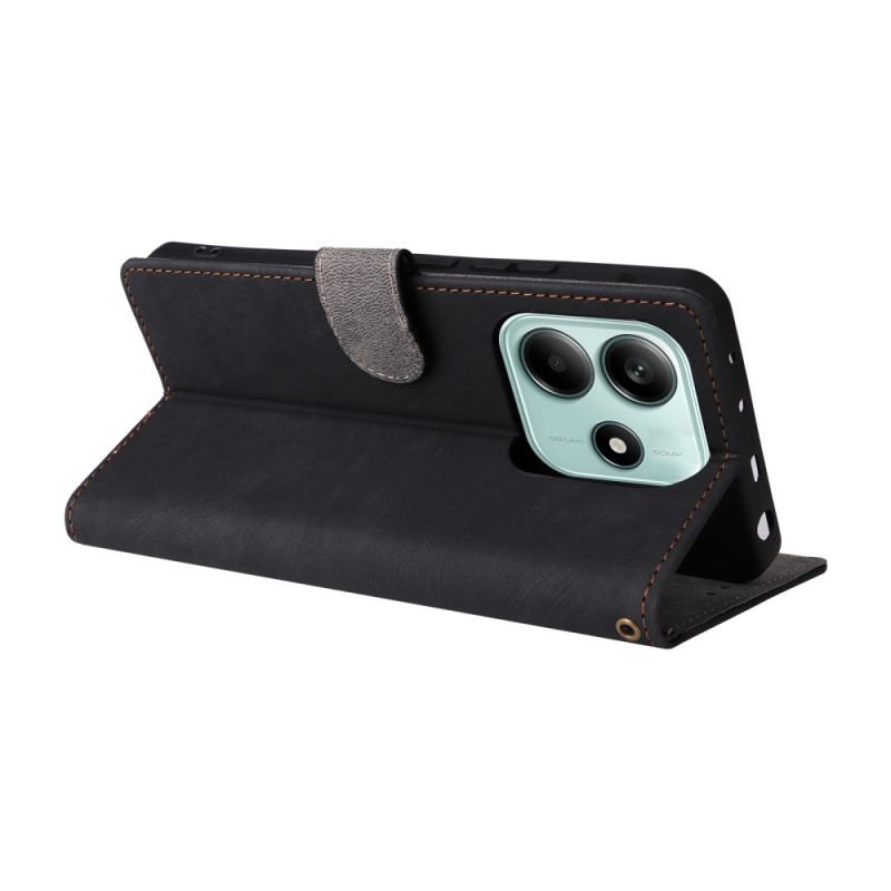 Fodral För Xiaomi Redmi Note 14 5g Rfid-skydd I Mockaeffekt