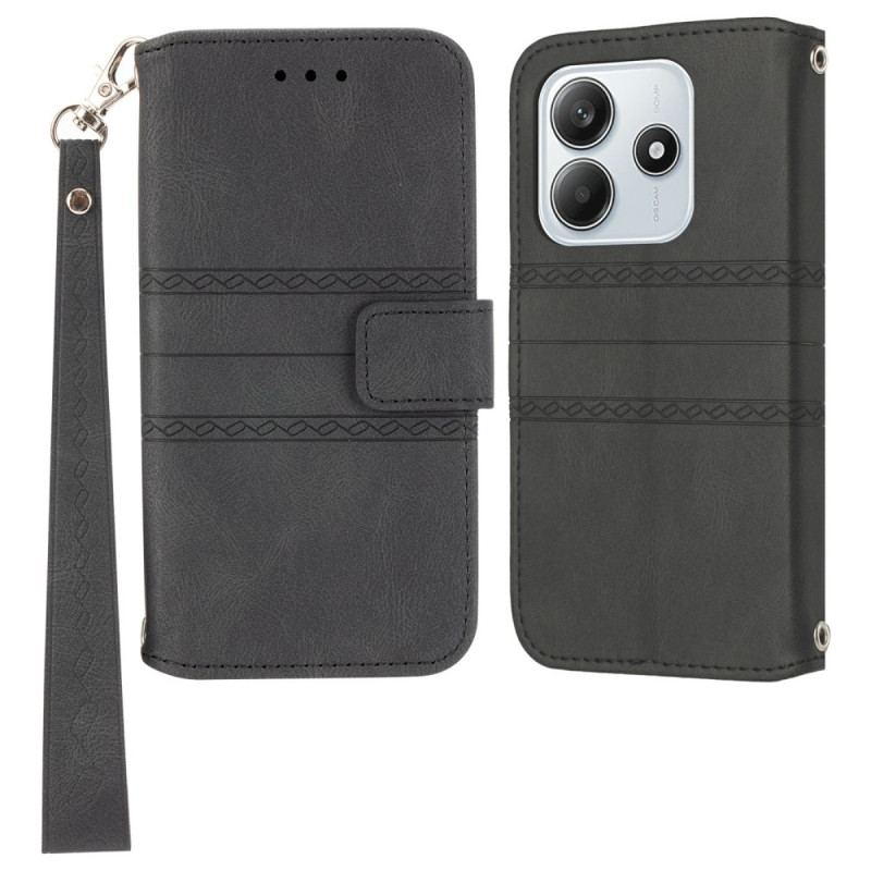 Fodral Xiaomi Redmi Note 14 5g Frismönster Med Rem