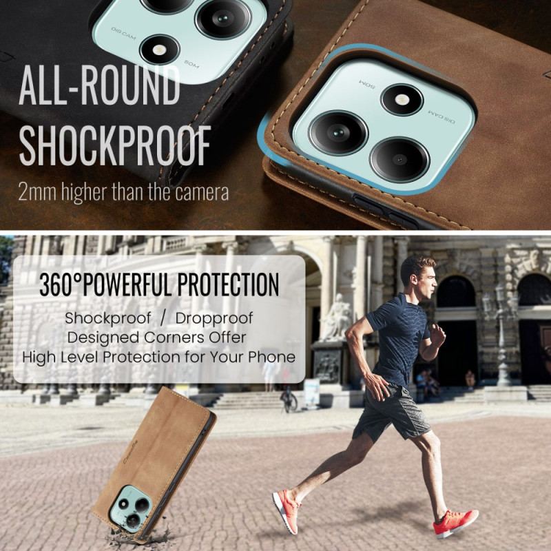 Folio-fodral Xiaomi Redmi Note 14 5g Telefonfodral Caseme-läder Effekt