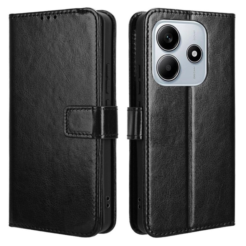 Läderskal Fodral Xiaomi Redmi Note 14 5g Flashigt Konstläder