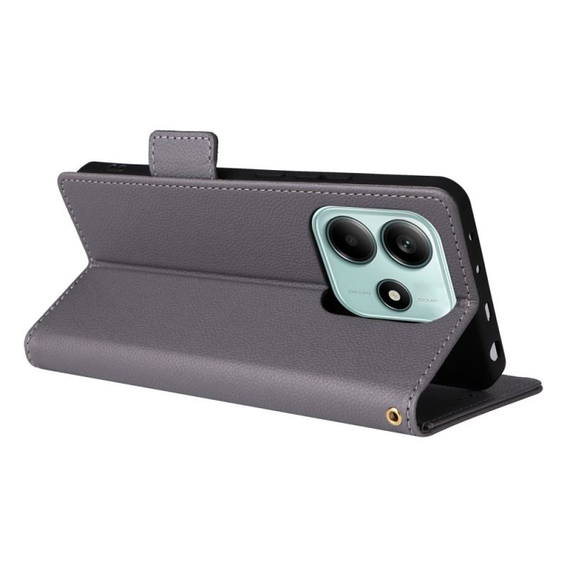 Skyddsfodral Xiaomi Redmi Note 14 5g Litchitextur Med Rem