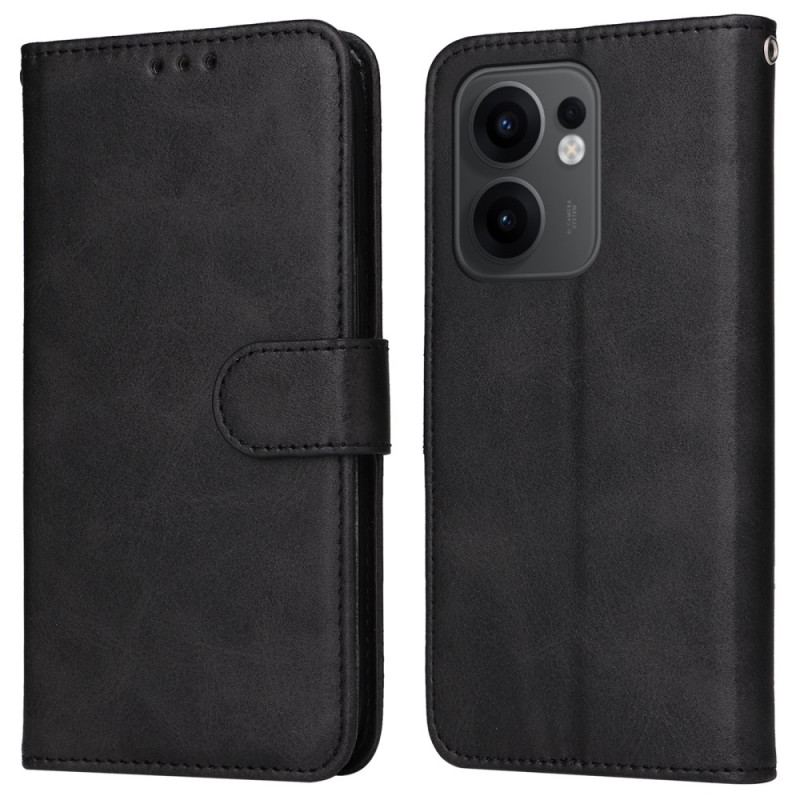 Fodral För Oppo Reno 13f 4g / 5g / 13 Fs 5g Enkelt Konstläder Med Rem