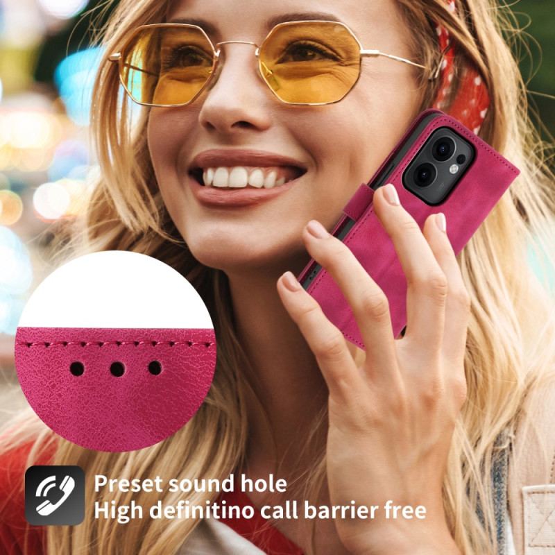 Läderfodral Oppo Reno 13f 4g / 5g / 13 Fs 5g Telefonfodral Mocka Med Spetseffekt Med Rem Och Axelrem