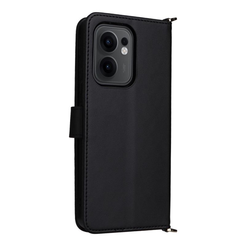 Läderfodral Oppo Reno 13f 4g / 5g / 13 Fs 5g Telefonfodral Premium Retro Axelrem Och Rem