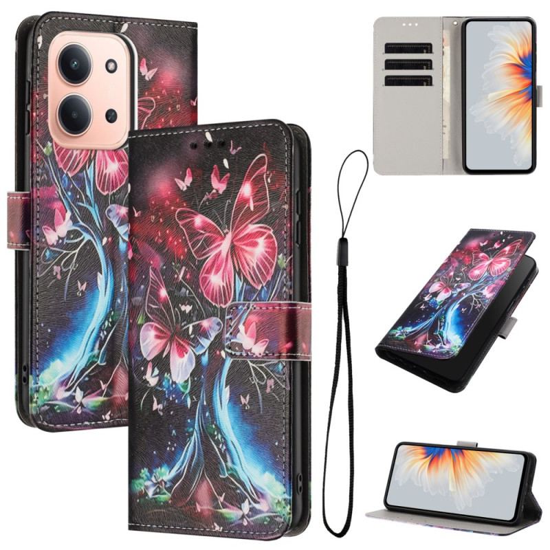 Fodral För Poco C85 Fjärilsträd