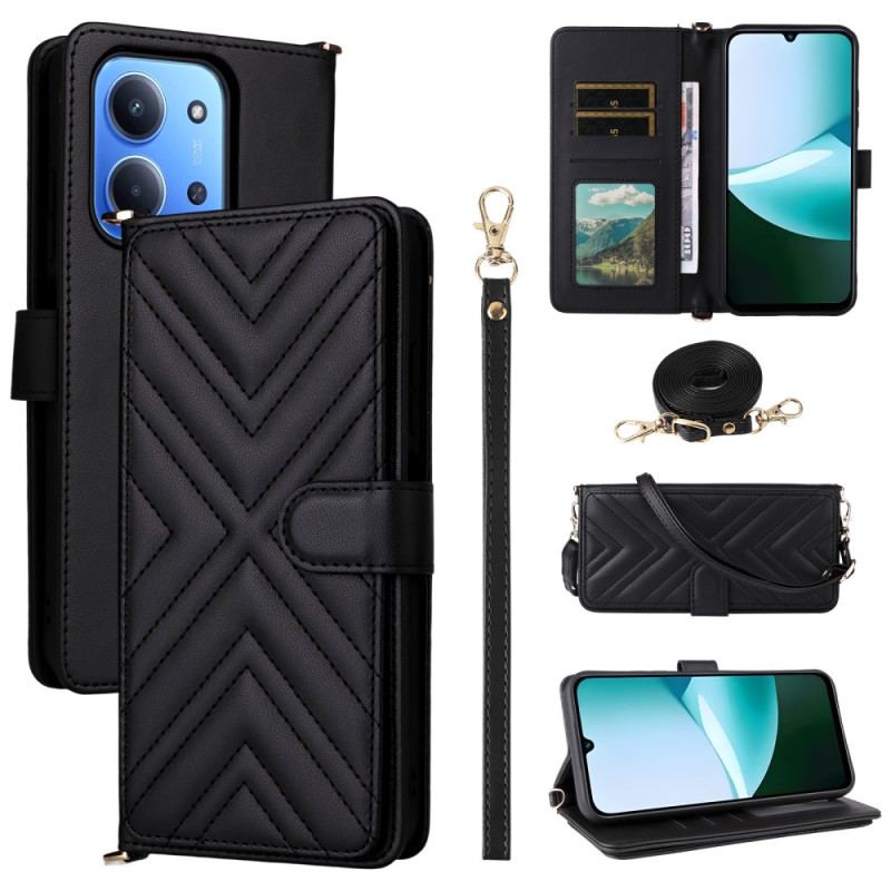 Fodral Poco C85 Quiltad Design Med Rem Och Axelrem