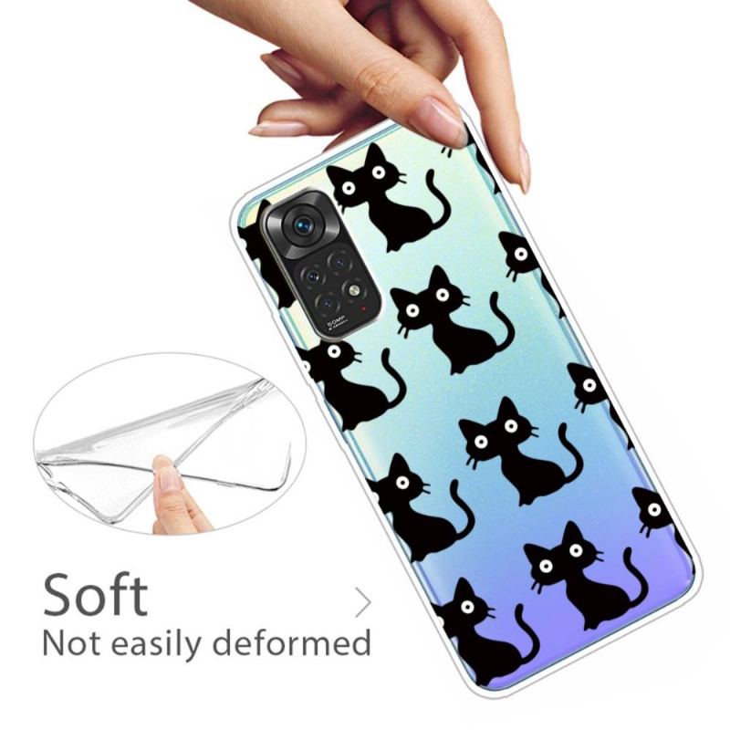 Skal För Xiaomi Redmi Note 11 / Note 11S Svarta Katter