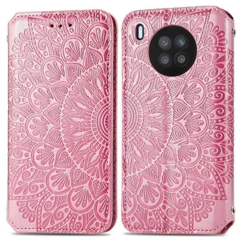 Läderfodral För Honor 50 Lite / Huawei Nova 8i Folio-fodral Flip Chic Mandala