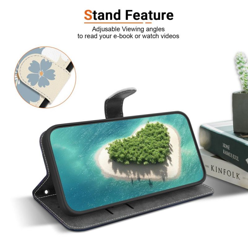 Fodral För Xiaomi Redmi Note 15 Pro 5g Blå Prästkragar