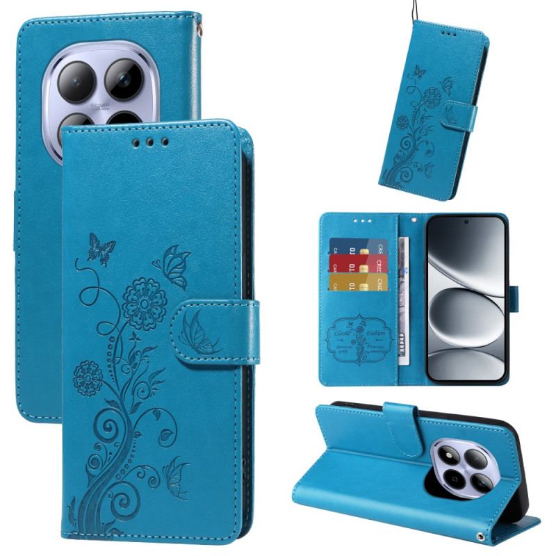 Fodral För Xiaomi Redmi Note 15 Pro 5g Fjärilar Och Blommor