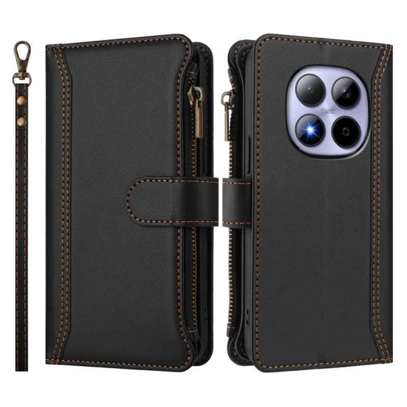 Fodral För Xiaomi Redmi Note 15 Pro 5g Plånbok Med 9 Kortfack