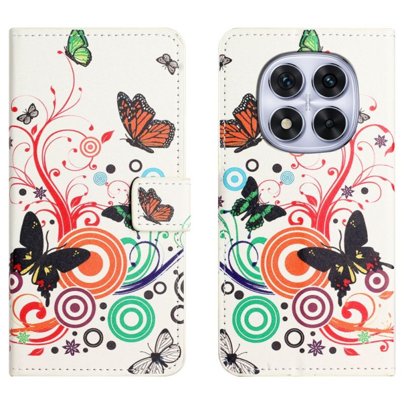 Fodral Xiaomi Redmi Note 15 Pro 5g Fjärilar På Vit Bakgrund