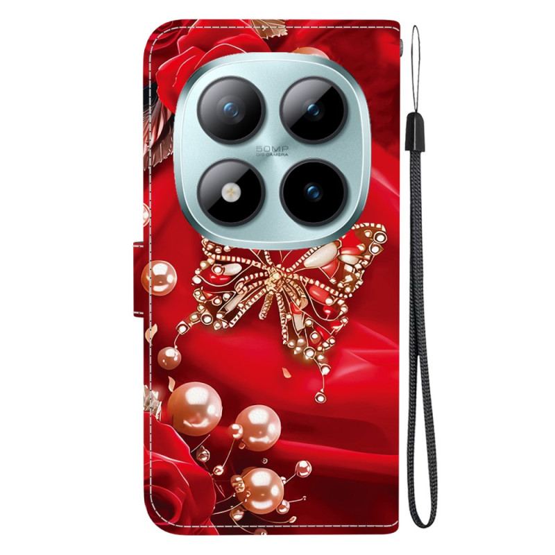 Fodral Xiaomi Redmi Note 15 Pro 5g Pärlrosa Fjäril