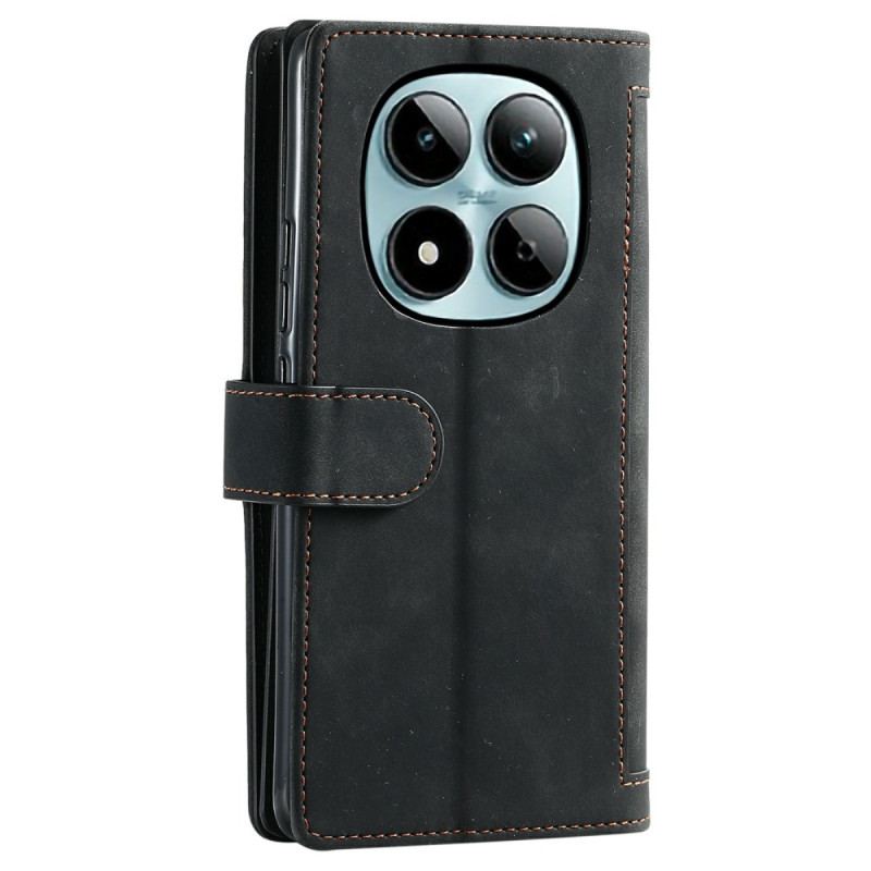 Fodral Xiaomi Redmi Note 15 Pro 5g Plånbok Med 9 Kortfacken