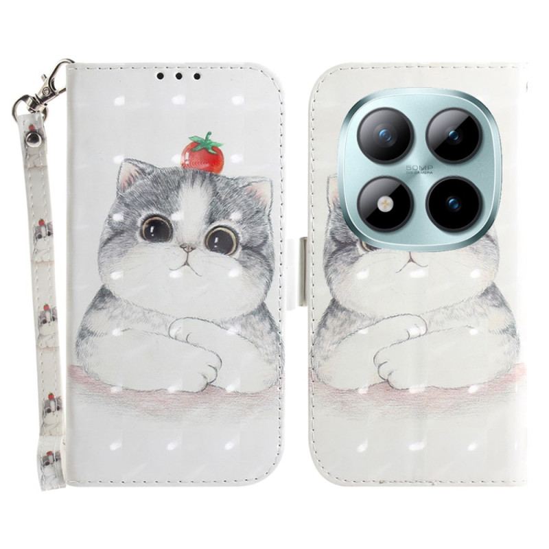 Fodral Xiaomi Redmi Note 15 Pro 5g Söt Katt Med Remmar