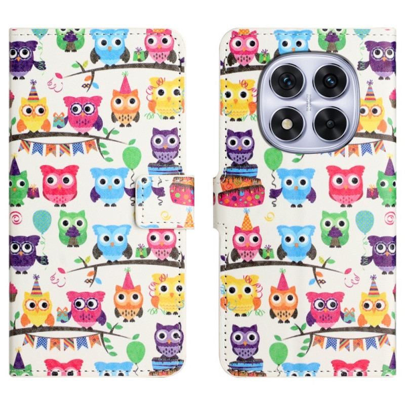 Läderfodral Xiaomi Redmi Note 15 Pro 5g Telefonfodral Flock Ugglor