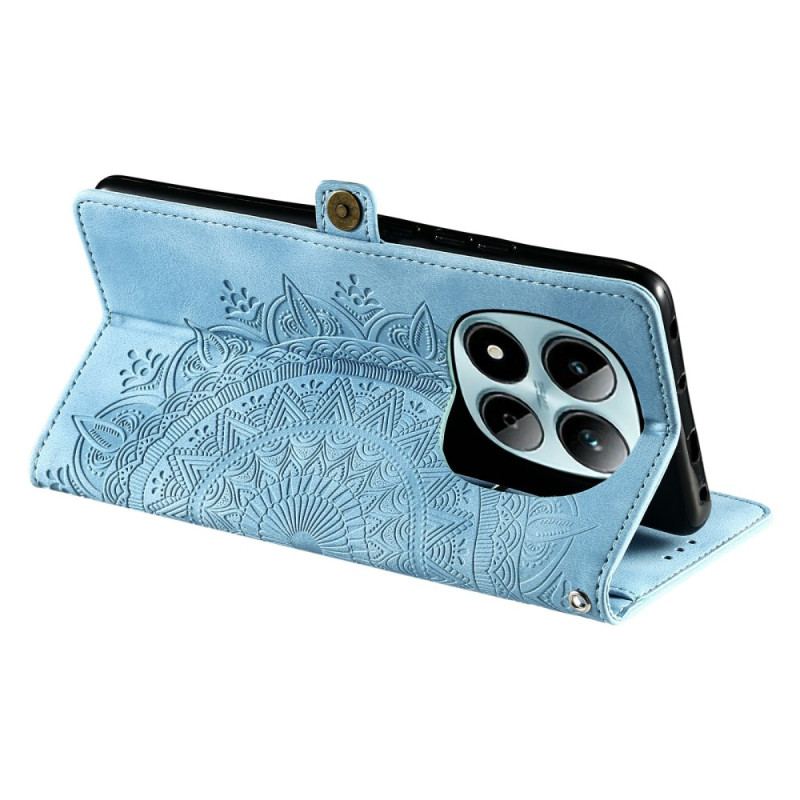 Läderfodral Xiaomi Redmi Note 15 Pro 5g Telefonfodral Mandala I Mockaeffekt