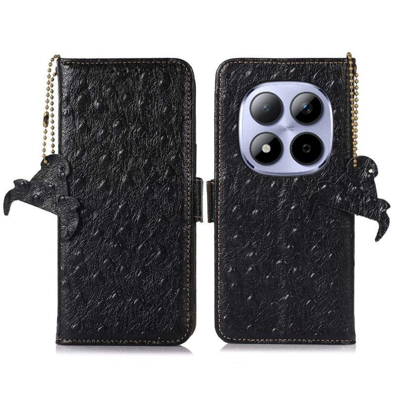 Läderfodral Xiaomi Redmi Note 15 Pro 5g Telefonfodral Texturerat Äkta Läder