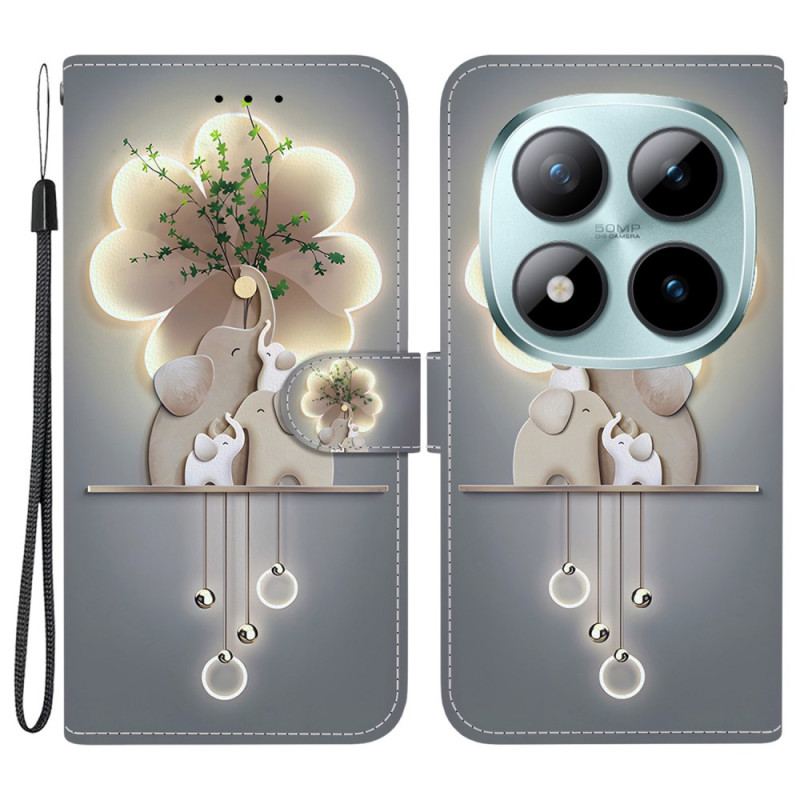 Läderskal Fodral Xiaomi Redmi Note 15 Pro 5g Tre Elefanter