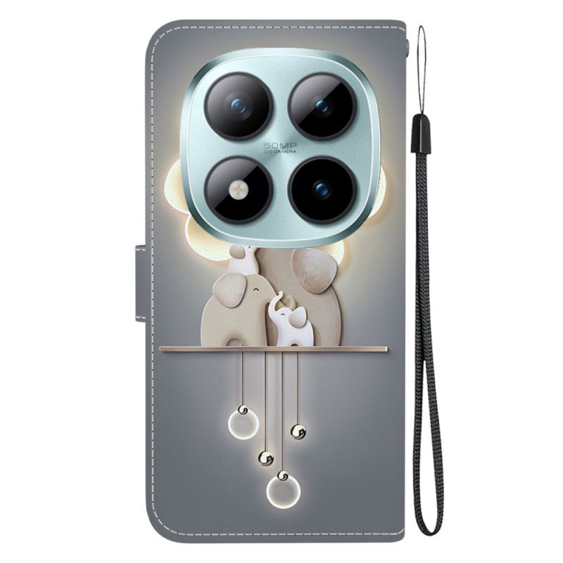 Läderskal Fodral Xiaomi Redmi Note 15 Pro 5g Tre Elefanter