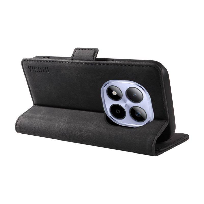 Läderskal Fodral Xiaomi Redmi Note 15 Pro 5g Yikatu I Mockaeffekt