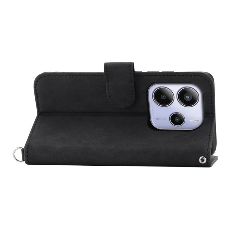 Fodral För Xiaomi Redmi Note 14 4g Blommönster Och Remmar