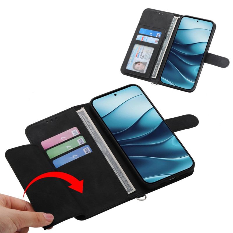 Fodral För Xiaomi Redmi Note 14 4g Blommönster Och Remmar