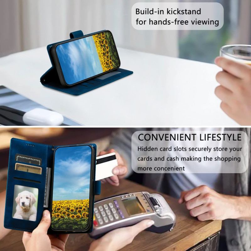 Fodral För Xiaomi Redmi Note 14 4g Mockaeffekt Med Rem