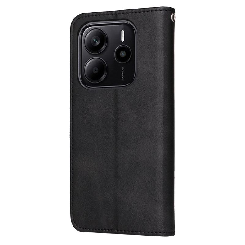 Fodral Xiaomi Redmi Note 14 4g Lädereffekt