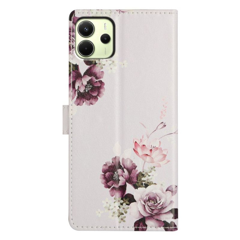 Fodral Xiaomi Redmi Note 14 4g Lila Blommor