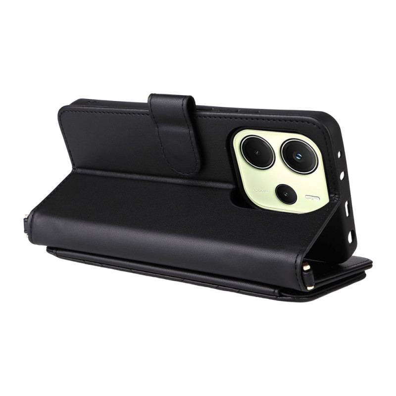 Fodral Xiaomi Redmi Note 14 4g Premiumplånbok Med Rem Och Axelrem