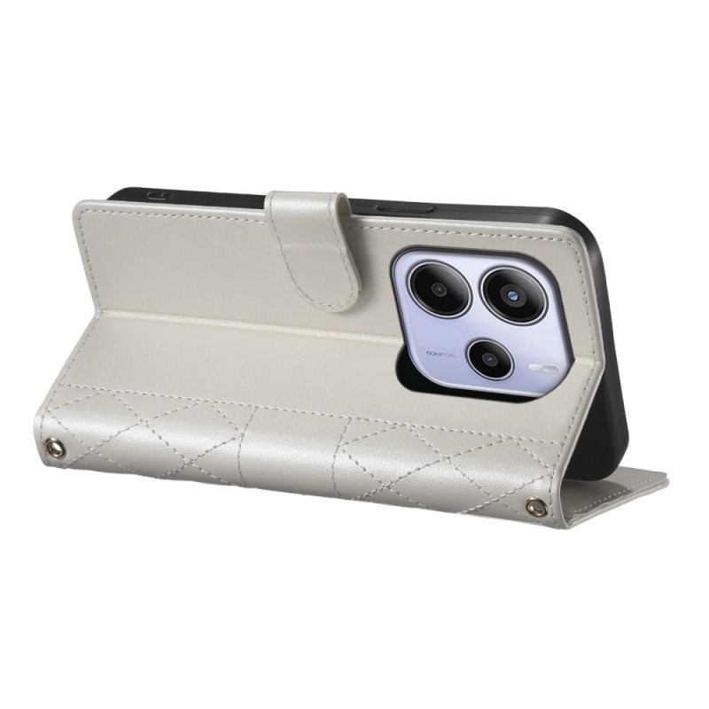 Fodral Xiaomi Redmi Note 14 4g Quiltad Med Rem Och Axelrem