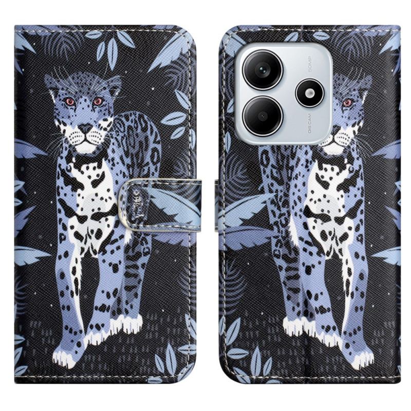 Läderfodral Xiaomi Redmi Note 14 4g Telefonfodral Leopard