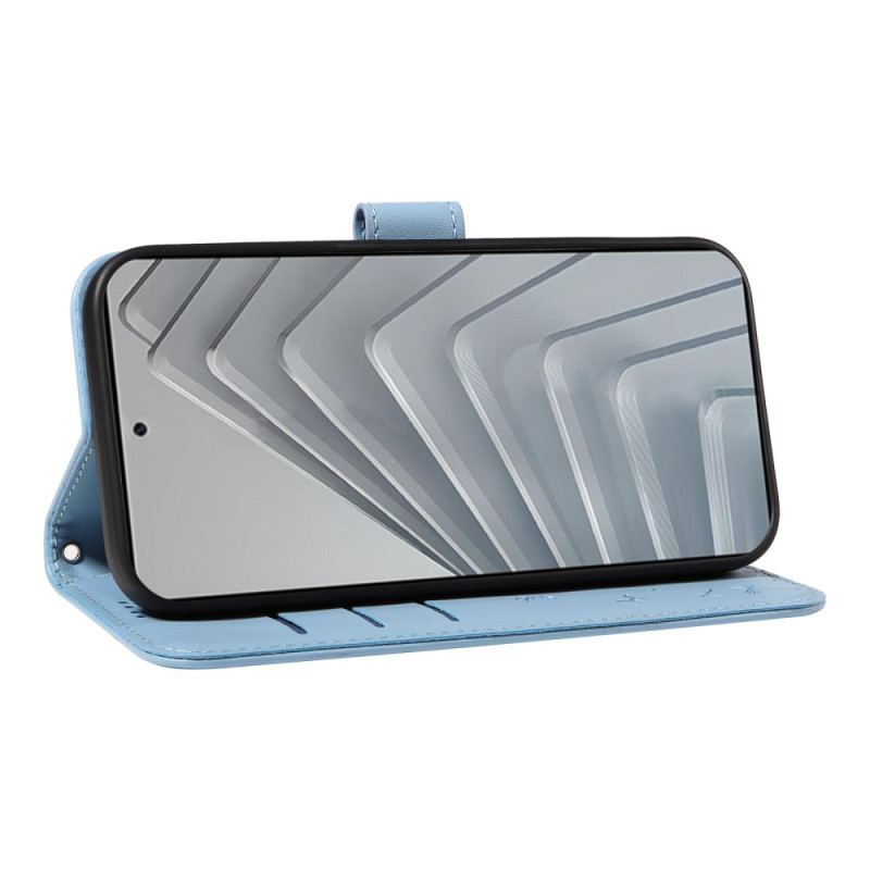 Läderfodral Xiaomi Redmi Note 14 4g Telefonfodral Maskrosor