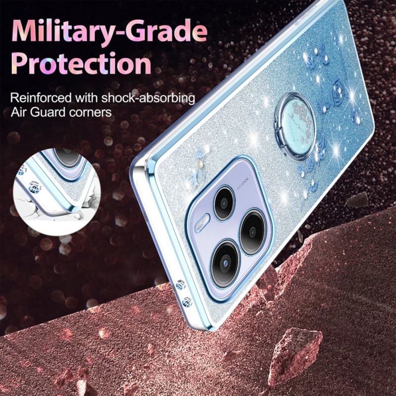 Skal För Xiaomi Redmi Note 14 4g Hållare För Strass- Och Blomring