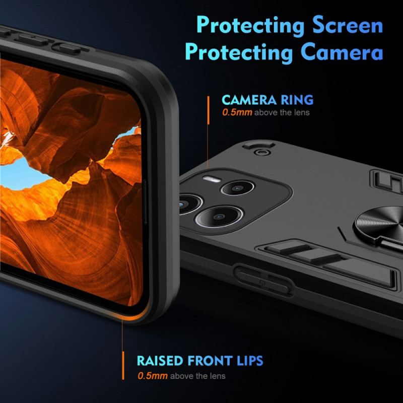 Skal Xiaomi Redmi Note 14 4g Telefonfodral Hybrid Med Ringhållare