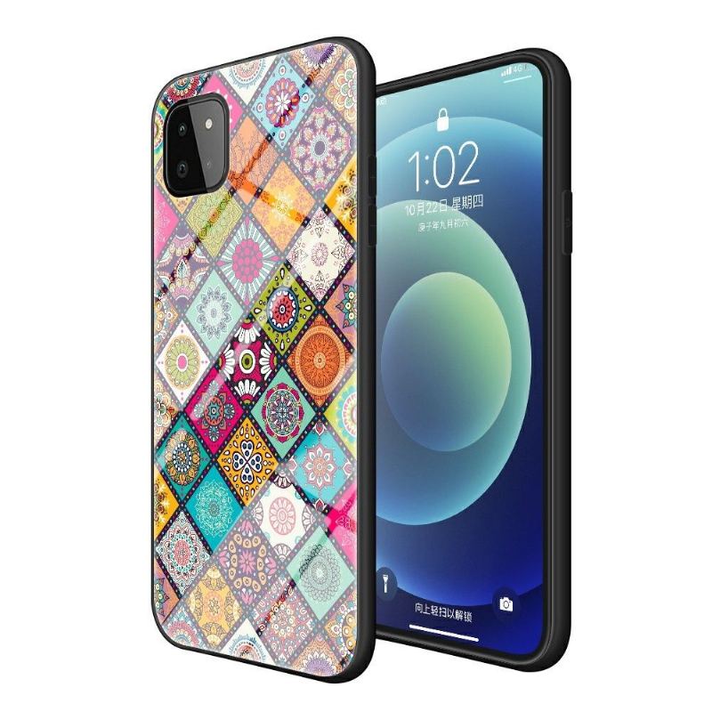 Mobilskal För Samsung Galaxy A22 5G Mandala Kalejdoskop Med Stativ