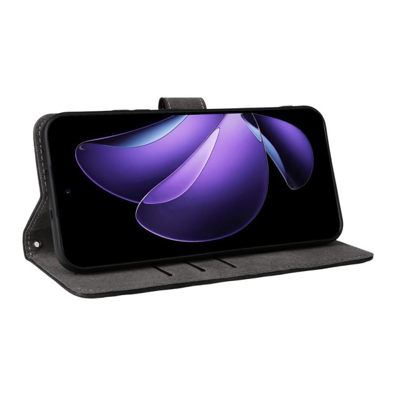 Fodral För Oppo Reno 13 5g Rfid-skyddsrem Med Mockaeffekt