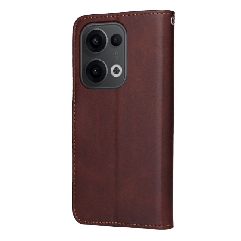 Läderfodral Oppo Reno 13 5g Telefonfodral Enkel Lädereffekt Med Rem