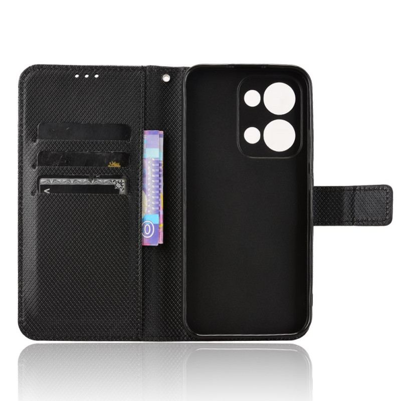 Läderfodral Oppo Reno 13 5g Telefonfodral Rem Med Prickar