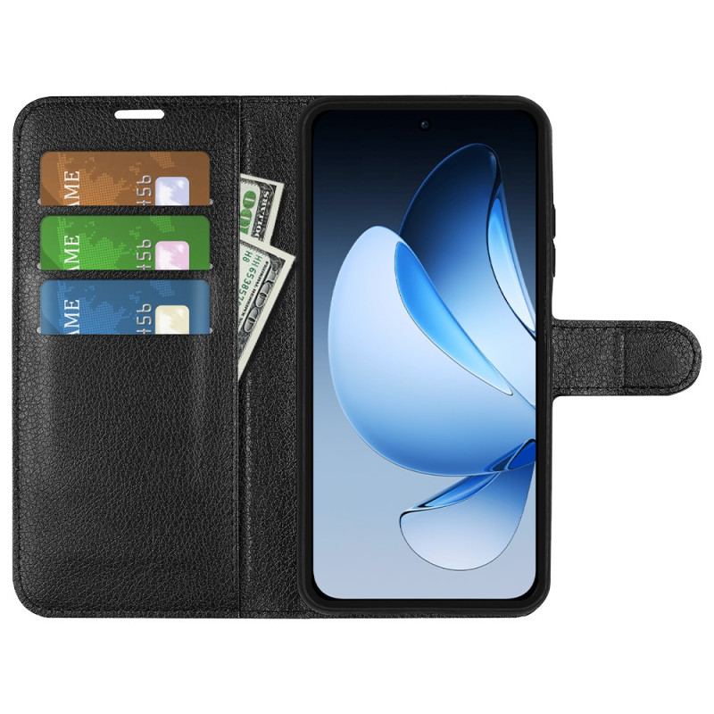 Skyddsfodral Oppo Reno 13 5g Klassisk Litchi-imitationsläder