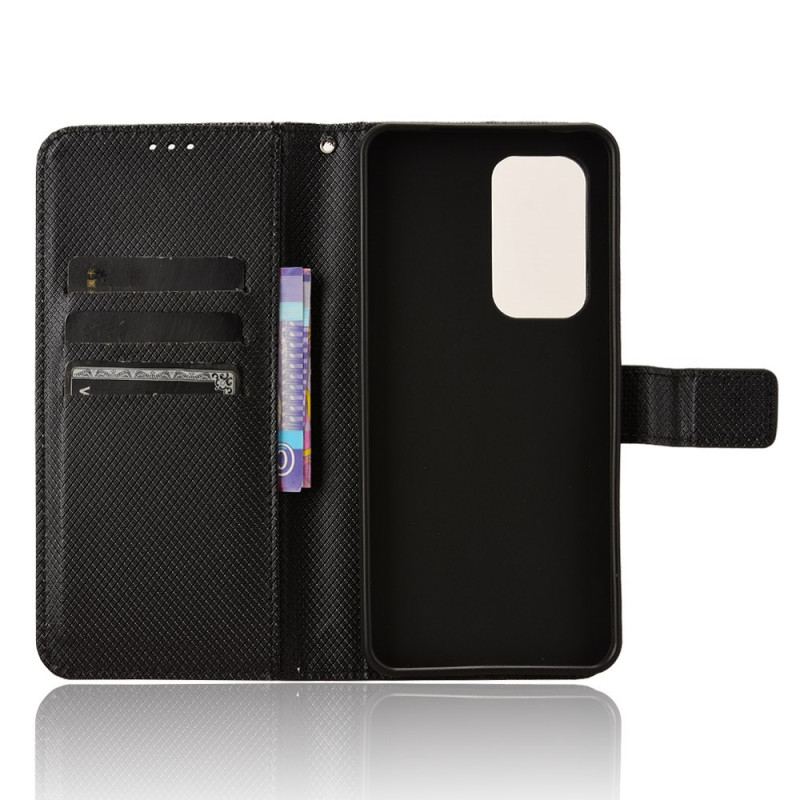 Läderfodral Vivo V40 Se 5g Telefonfodral Diamantstruktur