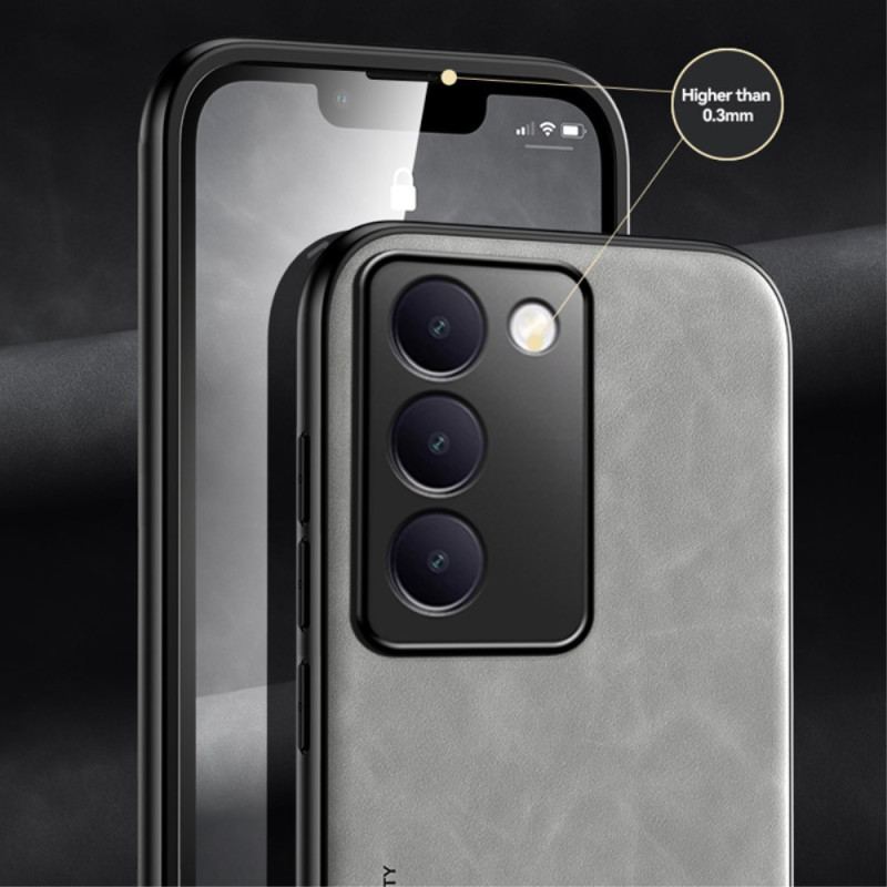 Skal Vivo V40 Se 5g Telefonfodral Lädereffekt