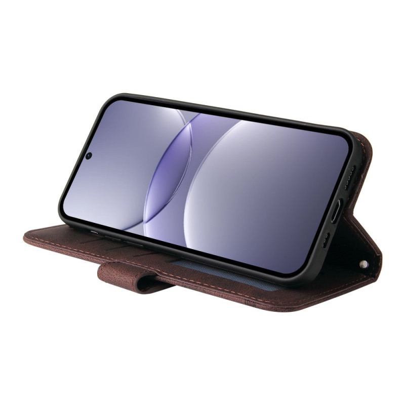 Läderskal Fodral Huawei Nova 13 Vintage Nit Och Rem