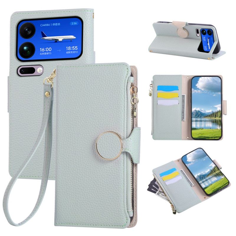 Fodral För Xiaomi 17 Pro Max Vintage Plånbok Med Dragkedja