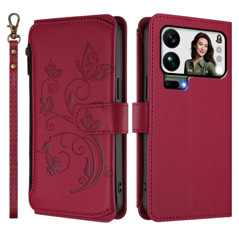 Fodral Xiaomi 17 Pro Max Blommig Plånbok