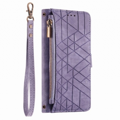 Fodral Xiaomi 17 Pro Max Plånbok Med Geometrisk Design