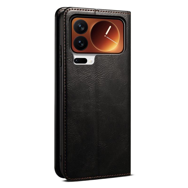 Folio-fodral Xiaomi 17 Pro Max Vaxat Konstläder